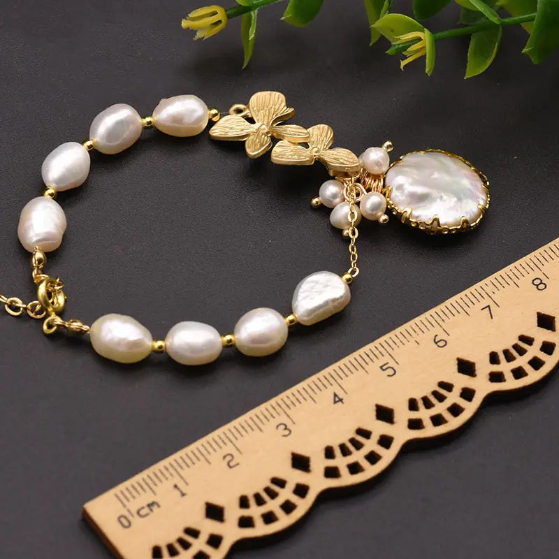GLSEEVO Natural Baroque Freshwater Pearl Bracelet Set