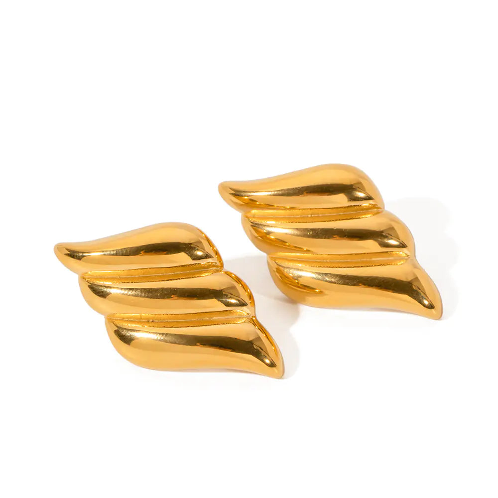 18K Gold  Vintage Minimalist Earrings
