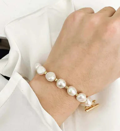 Real Gold Plated Freshwater Pearl Bracelet for Girls