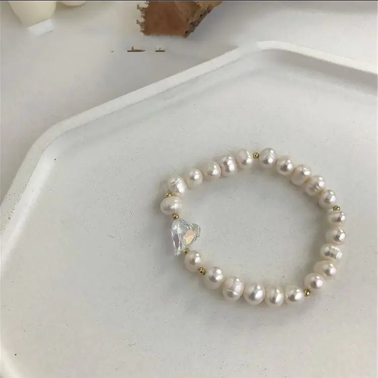 Real Gold Plated Freshwater Pearl Bracelet for Girls